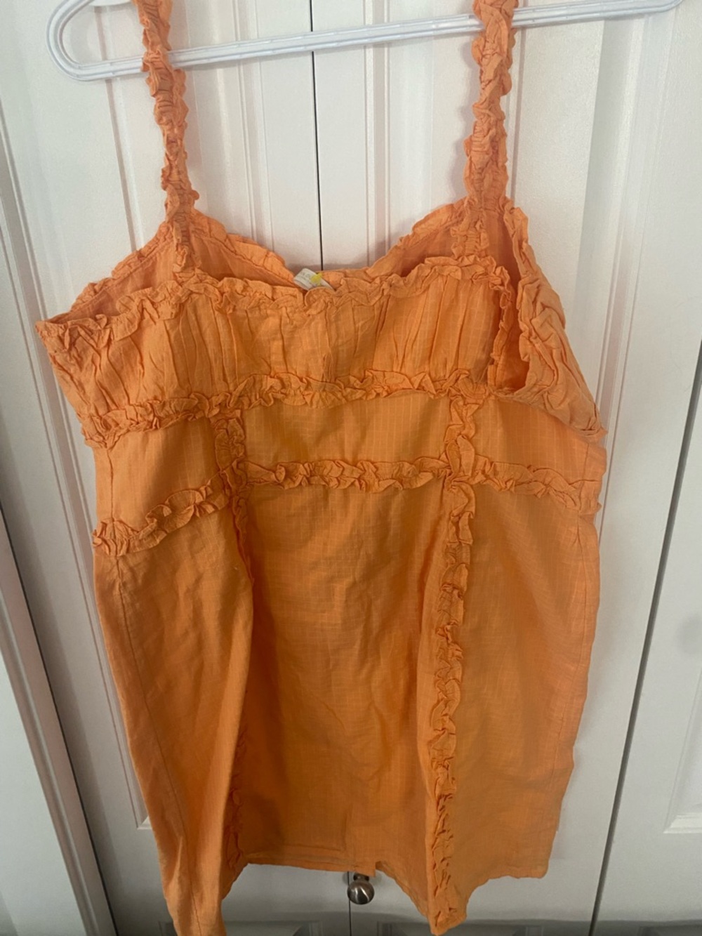 Orange Ruffle Button-Front Sundress - Picture 4 of 4